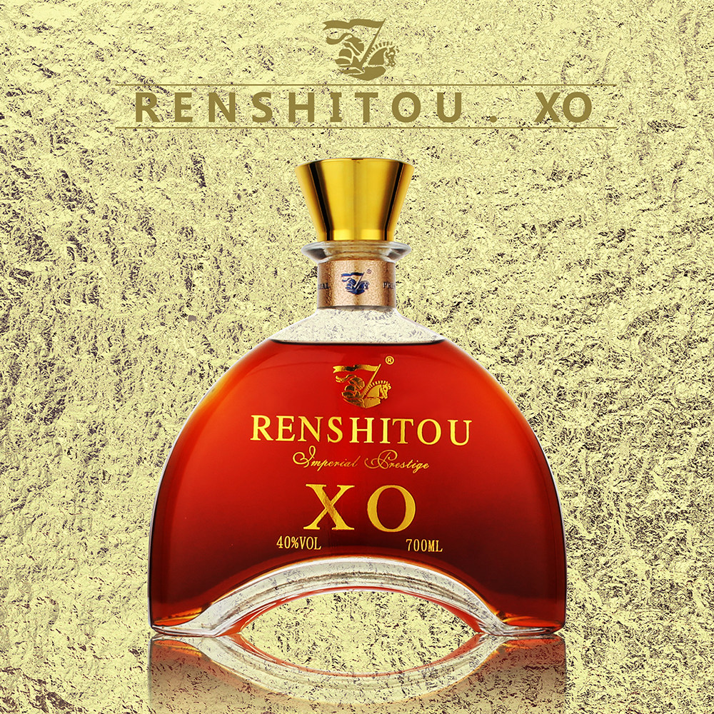白兰地礼盒装 法国正品进口xo洋酒 700ml金尊 买酒送礼袋