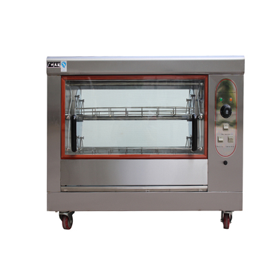 杰冠268自动旋转烤鸭炉烤鸡架骨炉卧式电烤炉烘烤炉电烤箱商用