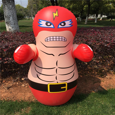 2017新款泰拳不倒翁儿童卡通加厚大号充气不倒翁拳击手玩具