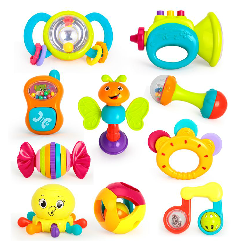 汇乐939宝宝摇铃套装新生儿婴幼儿玩具环保安全无毒0-1岁礼物正品
