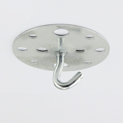 天花新款吊灯吸顶镀锌开口挂板多孔圆挂板承重挂钩吊钩灯具配件