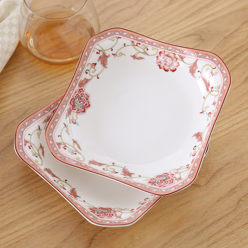 特价方形盘子陶瓷菜盘子碟子方盘子四方盘瓷盘创意菜盘陶瓷家用