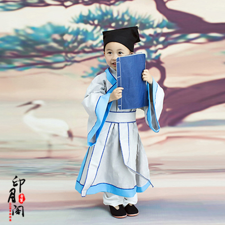 卡通古装读书小孩,_大山谷图库