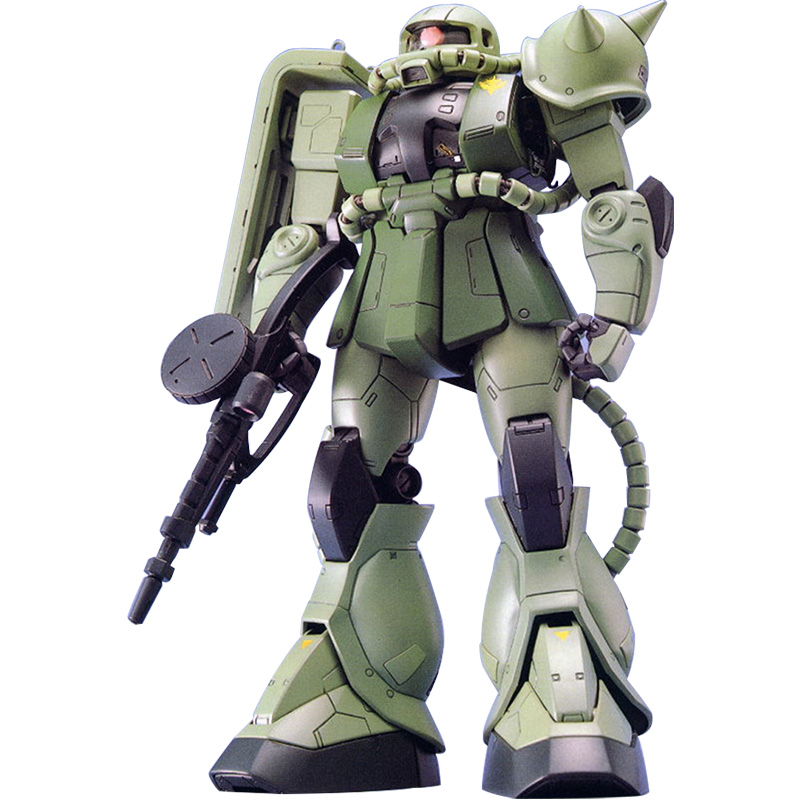 萬代高達模型mg 1/100 zaku ii ms-06f/j 量產型 綠扎古 ver.1.