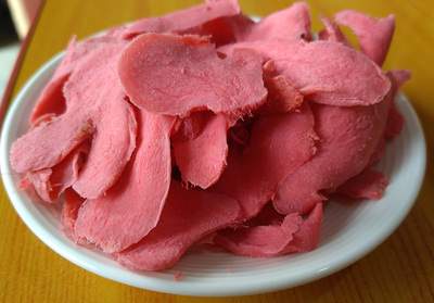 湖南特产乡里盐姜手工自制红姜片五味姜驱寒盐姜甜咸辣开胃400克