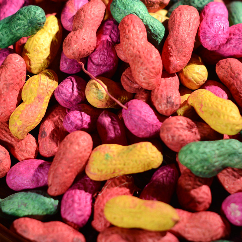 婚庆花生彩色结婚用品早生贵子新娘喜庆婚房婚床布置装饰用品批发