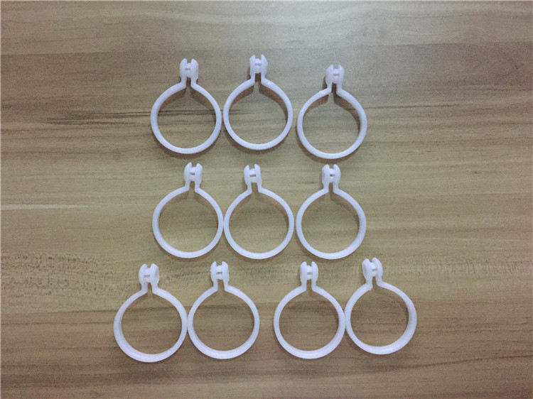 窗帘扣学生床帘活扣环浴帘扣圈塑料圈挂钩开口活扣10个装 3米绳子