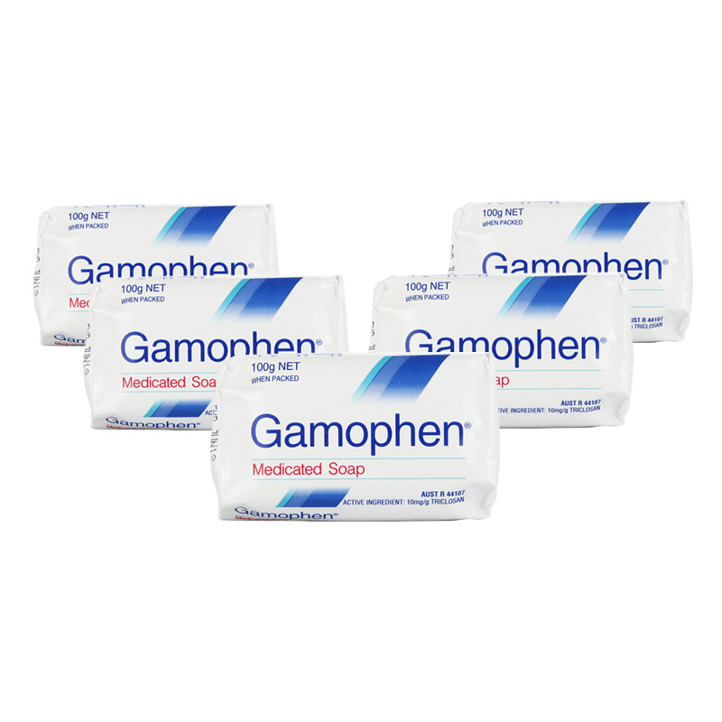澳洲gamophen 药皂洁面背部祛痘皂5块预售价79,定金10,尾款64,到手价