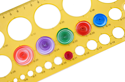 衍纸专用工具 衍纸模板塑料尺子 衍纸尺手工尺圆圈尺万用尺绘画尺