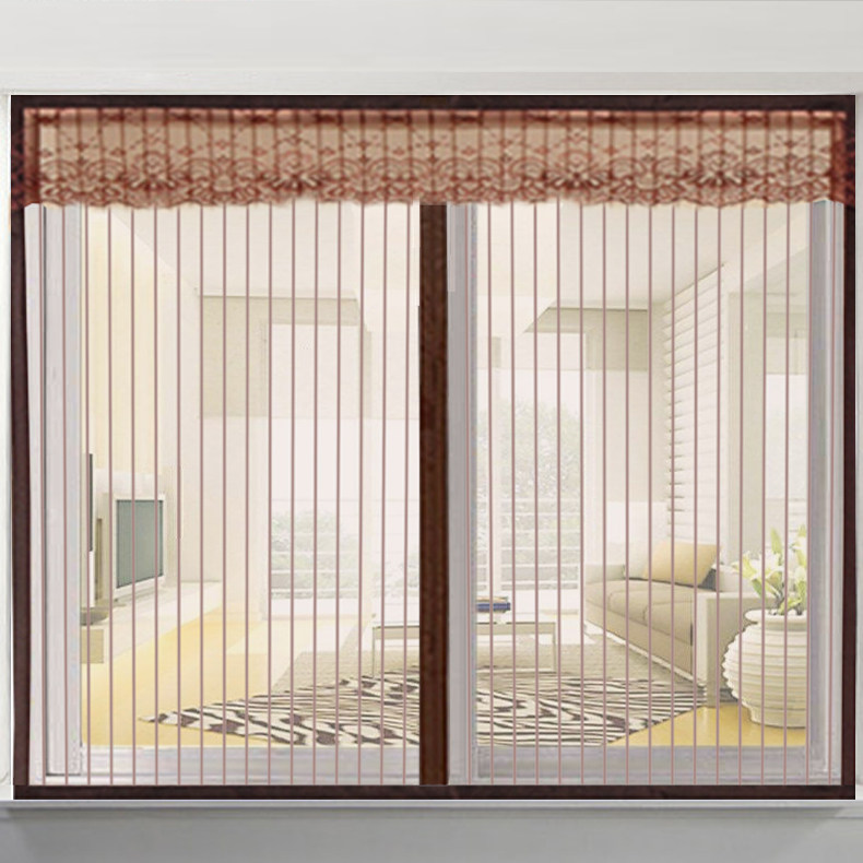 磁性魔术贴对开纱窗隐形纱窗定做加密自粘型防蚊纱窗纱网门帘纱门