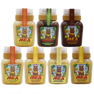 蜂蜜 美味牌小熊蜂蜜 500g 俄罗斯进口百花蜜椴树蜜结晶原蜜