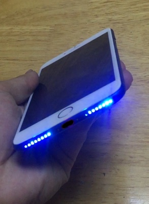 苹果6发光logo灯iphone7手机音乐喇叭灯苹果6splus七彩来电闪光灯