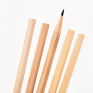原木hb六角铅笔学生专业素描绘画儿童美术办公书写文具用品批发