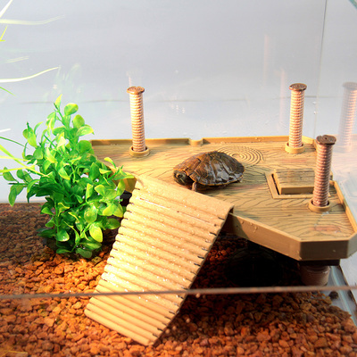 乌龟晒台爬台晒龟台乌龟晒背台浮台浮岛爬坡水陆缸乌龟缸造景大号