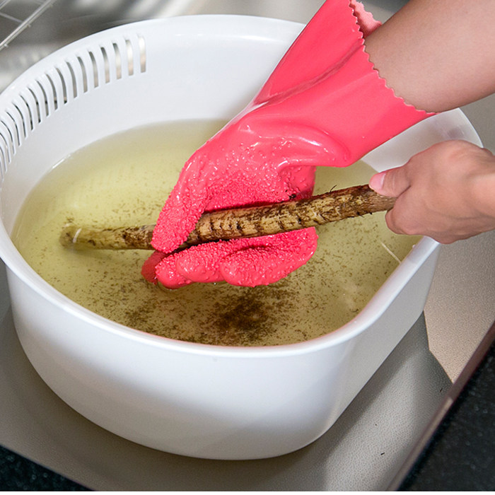 日本进口神奇去皮厨房蔬菜去皮手套搓土豆皮 刮鱼鳞搓皮去皮手套