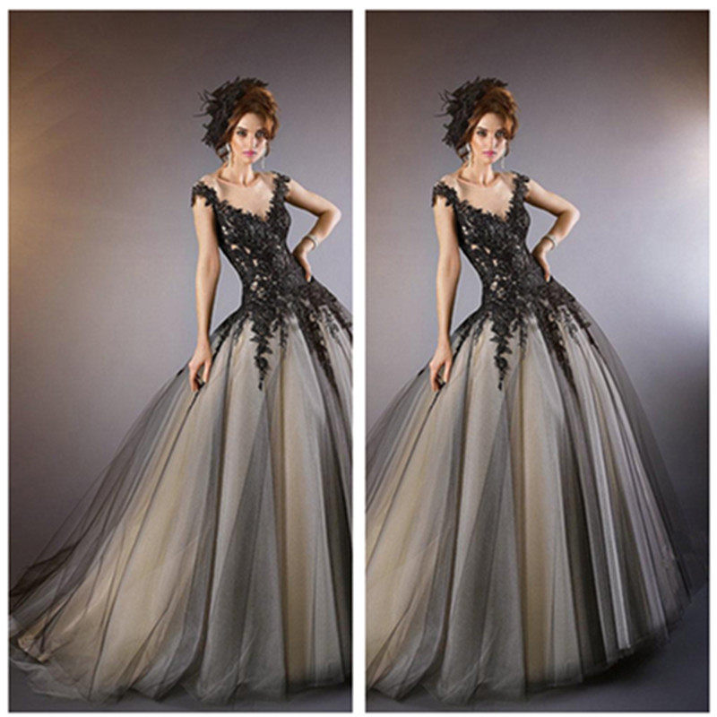 影楼婚纱主题服装内景婚纱照摄影晚礼服情侣写真服装黑色大摆婚纱