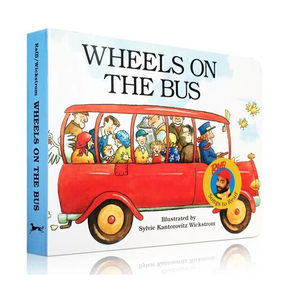 英文原版正版童書 wheels on the bus 公車上的輪子幼兒啟蒙紙板書 0