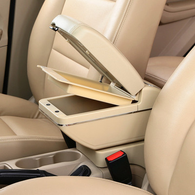 本田2014款新飞度15新锋范16款哥瑞扶手箱原装双层中央专用免打孔