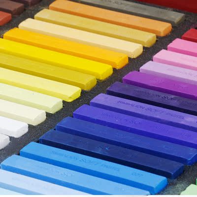 台湾雄狮软性短支长支粉彩棒色粉彩色粉笔绘画化装染发笔涂抹蜡笔