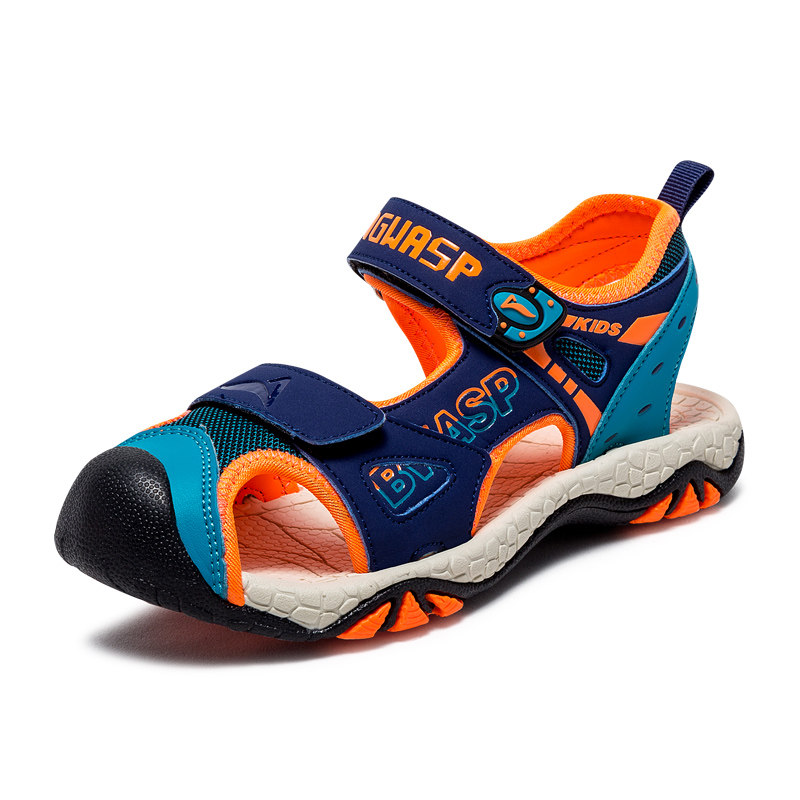 大黄蜂童鞋 2017夏季男童包头凉鞋 儿童鞋子中大童小童男孩4-8岁9