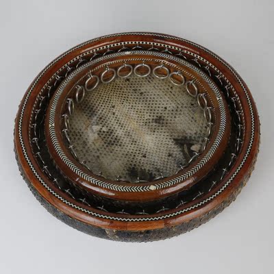蛇皮手鼓 高档蟒蛇皮鼓 新疆民族乐器专卖 专业演奏级定制 40cm