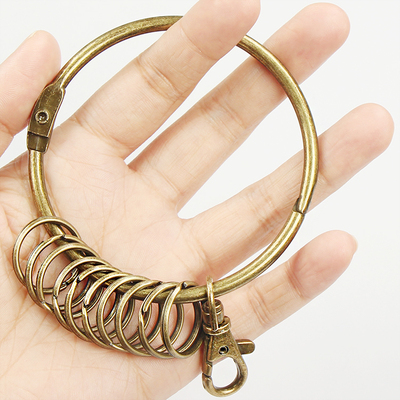 大钥匙扣配件大圈钥匙盘加厚钥匙板钥匙圈大环开口钥圈匙环窗帘环