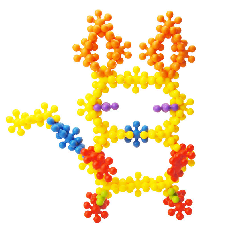 幼儿园第二课堂早教益智玩具儿童梅花积木雪花式拼图智力桌面玩具