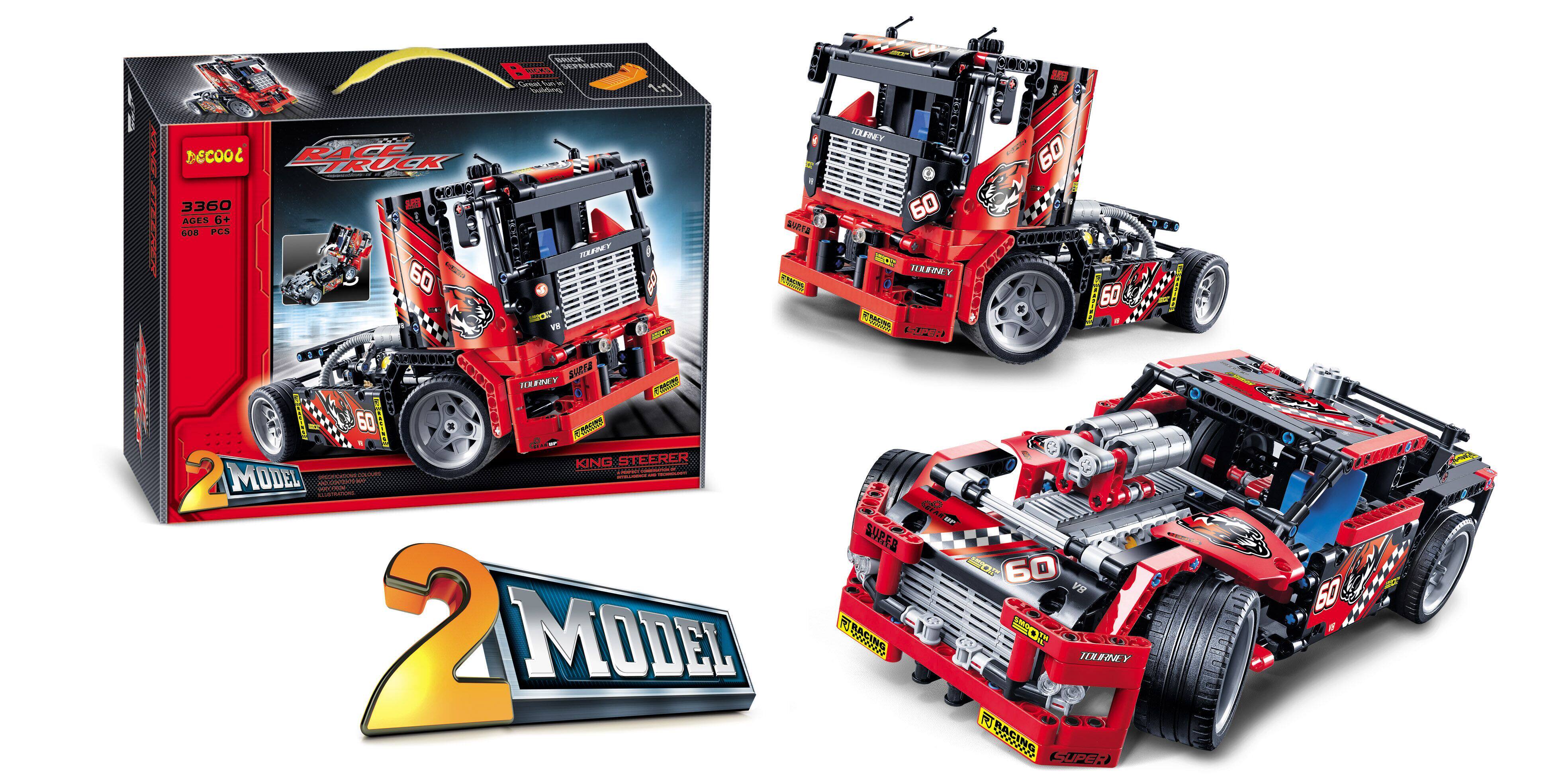 正品得高3360竞赛型赛道卡车超炫赛车科技系列款拼装积木模型男孩