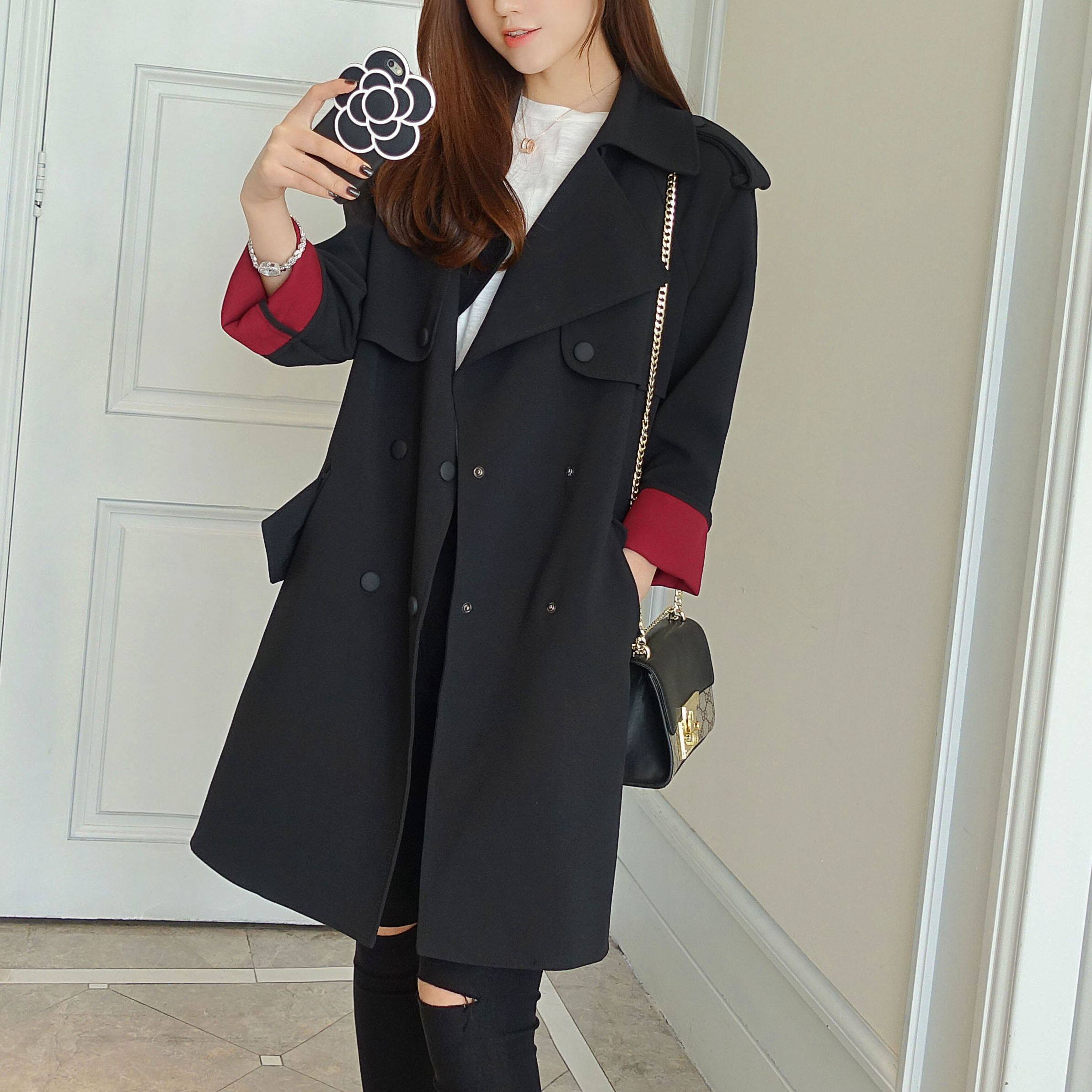 2016秋装新款女装韩版宽松大码休闲潮中长款风衣女春秋外套学生潮