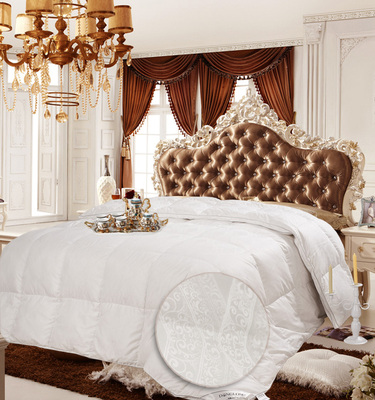 东隆家纺加厚95珍珠白鹅绒被芯全棉贡缎双人羽绒被冬被子床上用品