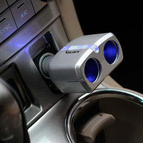 威卡司 汽车双孔电源插座/车载电源插座 汽车电源分配器