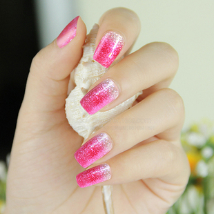 渐变指甲贴纸红色贴纸亮片饰品钻qq指甲油胶美甲套装全套用品22色