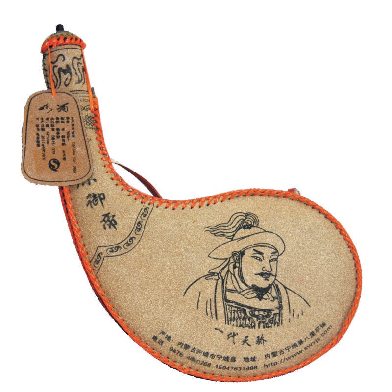 内蒙古草原御地 仿皮双边水袋酒囊38度马500ml马奶酒 六瓶包邮