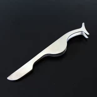 夹子 双眼皮假睫毛辅助器 镊子平口精钢半月弯口 辅助工具夹子夹假