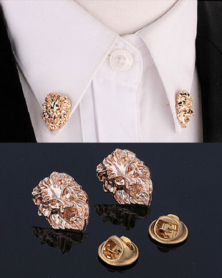 超酷狮子头领针 男女衬衫领尖衣领夹领角夹 西装胸针韩版饰品