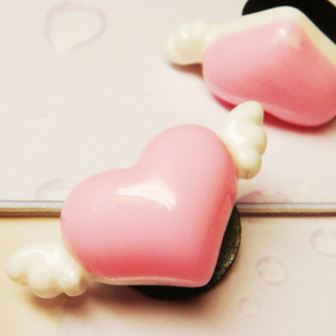 食玩 仿真 crocs 食玩 配件 鞋花 洞洞鞋 鞋扣 树脂 粉色心单个8