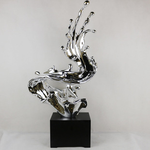 摆件 酒店ktv会所欧式工艺抽象创意摆件 2016新款树脂电镀家居雕塑