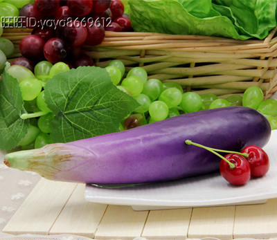 高档仿真茄子 加重蔬菜仿真蔬菜 水果手感 假蔬菜矮瓜茄子拍摄道