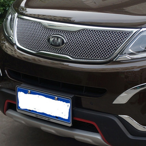 起亚09-12款新索兰托前中网电镀前脸通风网进气格栅蜂窝中网