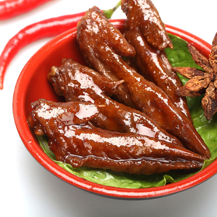 零食 湖北特产零食 散装新鲜周黑鸭 鸡翅尖180g 现做现卖 四份包邮