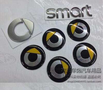 双环小贵族车标改装车标smart轮毂标套小精灵车标汽车用品