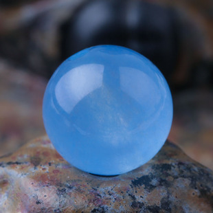 浅蓝色玉髓 水晶圆珠 diy手串手链半成品配件 水晶手链散珠子隔珠