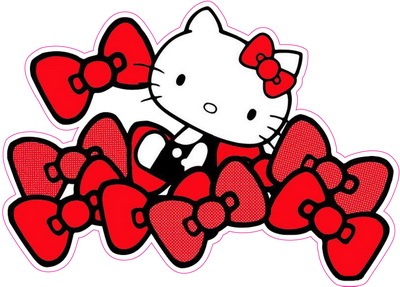 3m灰胶无痕蝴蝶结凯蒂猫大号旅行箱贴吉他贴死飞贴背景墙贴纸1079