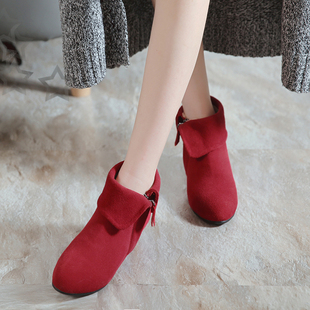 高端女大童棉鞋高跟女童棉鞋女生甜美气质公主鞋大码童鞋