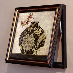 中式新古典简欧高端电表箱遮挡配电箱盒子气开关正方形装饰画挂画