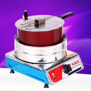 商用燃气爆米花机手摇台式爆谷机器家用爆米花机器带灶爆米花锅