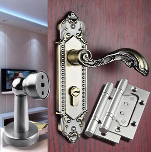 【特价】合页 室内门锁卧室房门实木门锁执手锁具门锁门吸合页三件套 
