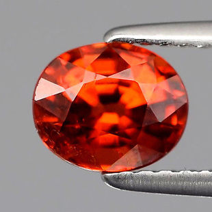 57ct橙红色芬达锰铝石榴石椭圆戒面裸石镶嵌件彩色宝石超值批发