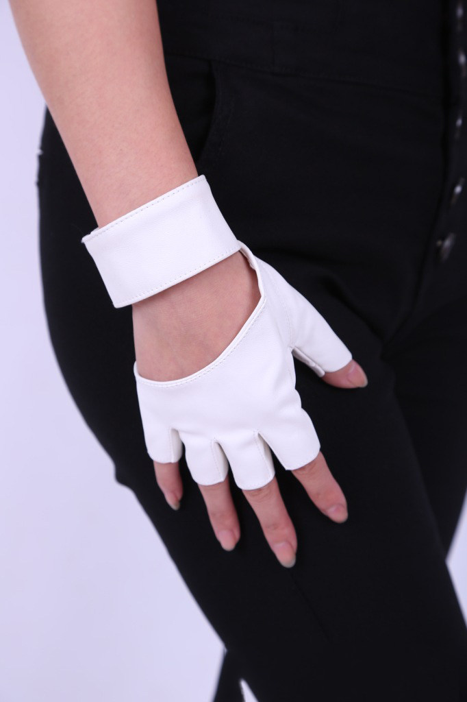 夜店ds个性演出pu皮霹雳手套性感钢管舞街舞表演半指手套女士薄款