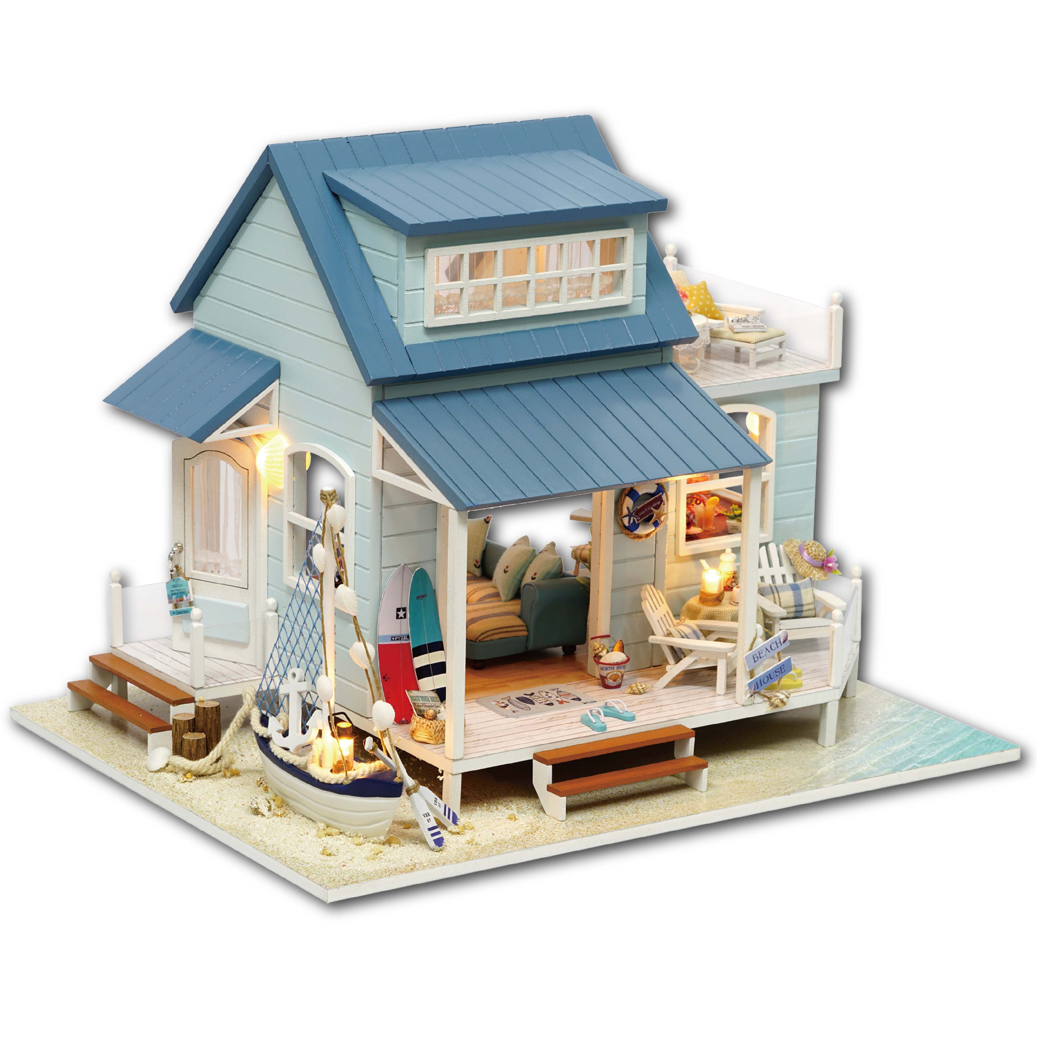 智趣屋diy小屋加勒比海手工制作房子模型建筑拼装别墅玩具生日礼